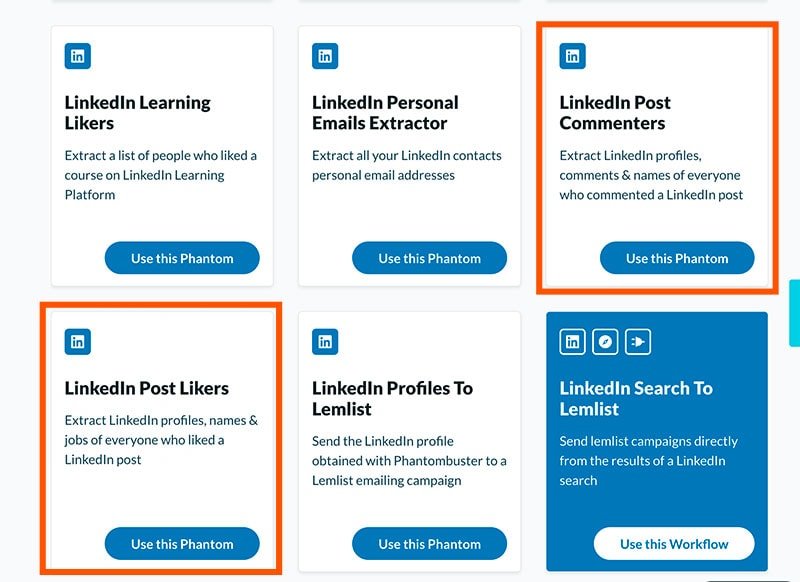 Les phantoms Linkedin