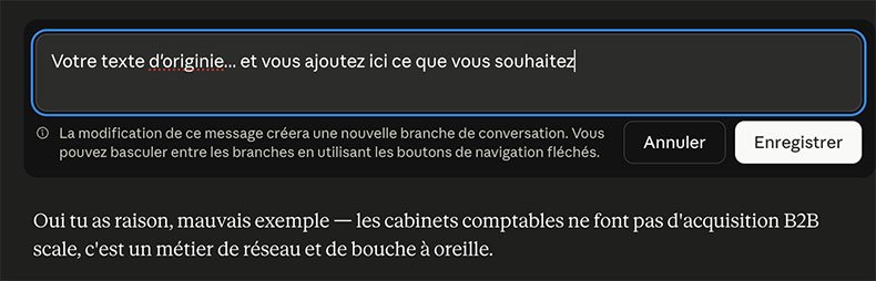 modifier le prompt dans Claude