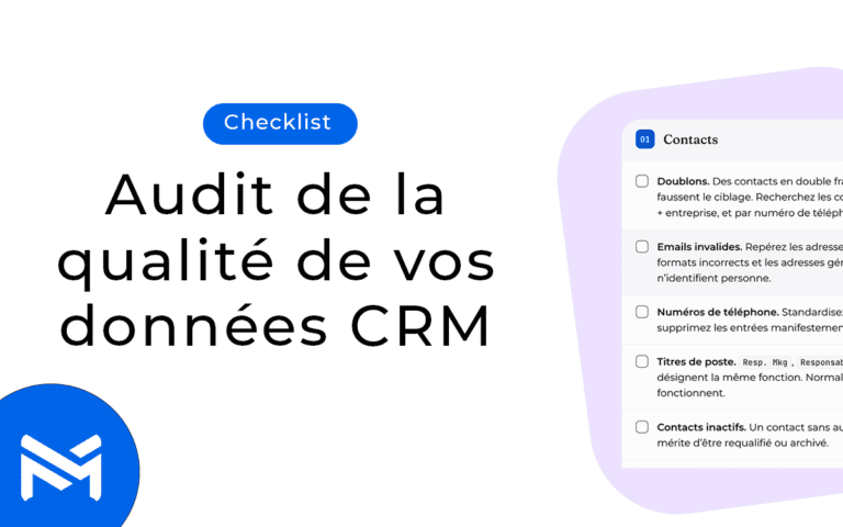 Audit de la qualité de vos connées CRM